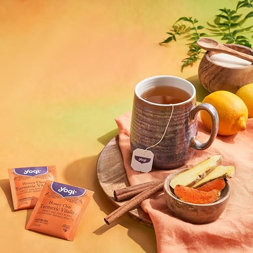 Yogi Honey Chai Turmeric Vitality Tea - 16 Count, Organic & Caffeine-Free