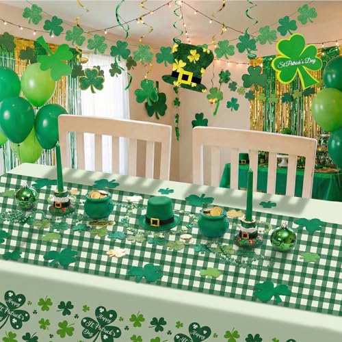 St. Patrick's Day Tablecloth Set - 54 x 108 Inch, 3 Pcs