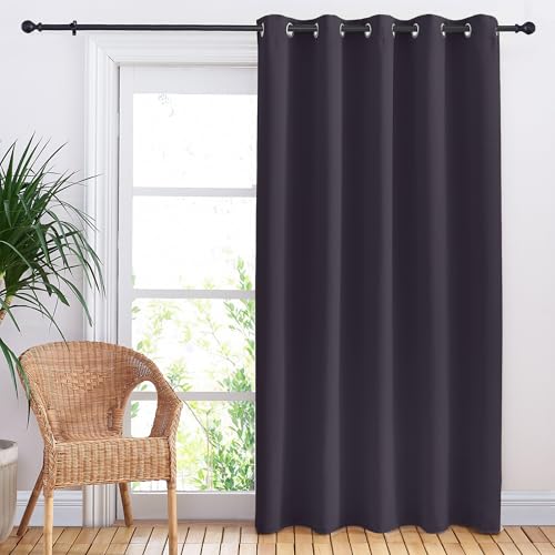 NICETOWN Greyish Purple Blackout Curtain Panel 70x84" - Thermal Insulated