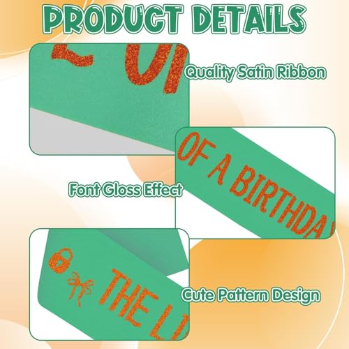 The Life of a Birthday Girl Sash - Green Showgirl Era Design, 63"