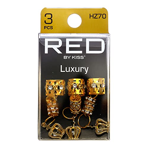 RED by Kiss Hair Cuffs and Braid Charms for Braiding 3PCS