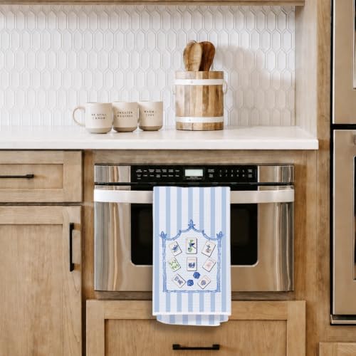 Coastal Cowgirl Hand Dish Towels - 16x24 Inches - Beach Surfer Design