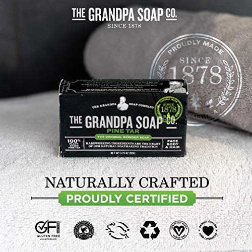 Grandpa's Pine Tar Soap - Medium Size 3.25 oz Natural Bar Soap