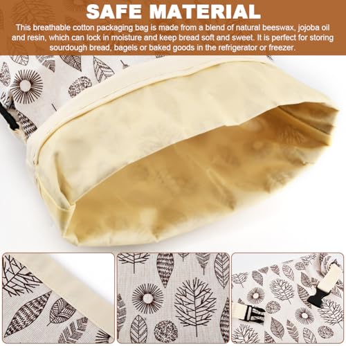 Reusable Beeswax Bread Bags - 2 Pack for Fresh Baked Goods