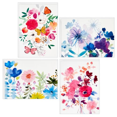 Hallmark Assorted Blank Cards with Envelopes 48-Pack - Painted Floral Design, Variation of This Listing