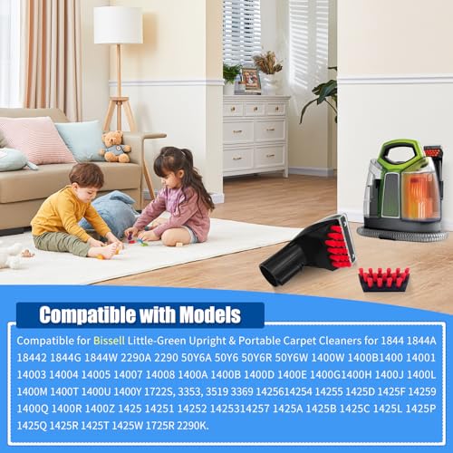 Taisouw 3 Inch Replacement Stain Brush for Bissell Little Green Machine - Durable Carpet Cleaner Attachments