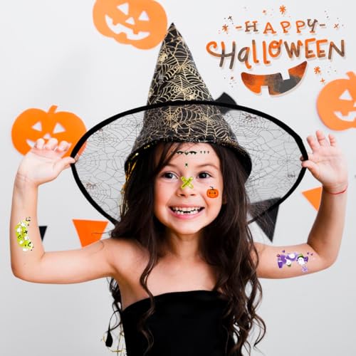Halloween Temporary Tattoos for Kids Face & Body 10 Sheets