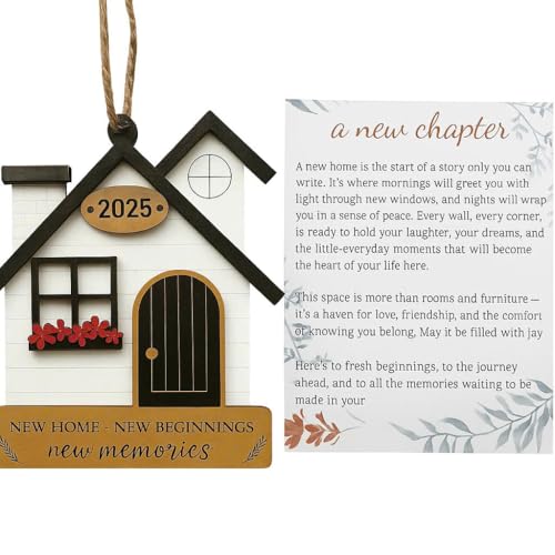 New Home Christmas Ornament 2025 – Housewarming Keepsake with Story Card
