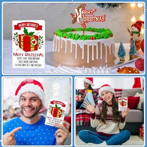 Funny Christmas Birthday Card with Envelope - 4x6 Size