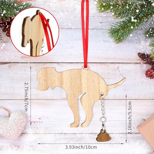 Personalized Dog Poop Christmas Ornament - Funny Wooden Decor 2025