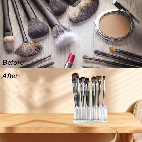 Clear Acrylic Lipstick Organizer with 26 Slots - Durable Makeup Storage