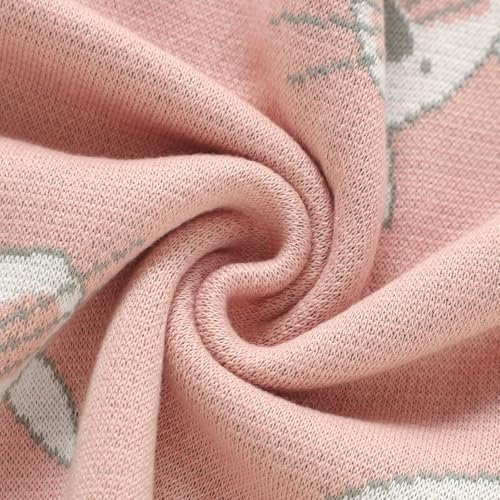 Hadetoto Baby Blanket for Boys & Girls - Cat Pink 40x30 Inch Soft Cotton Swaddle