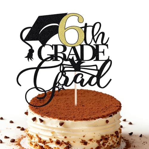 6th Grade Graduation Cake Topper - Class of 2026 Decor