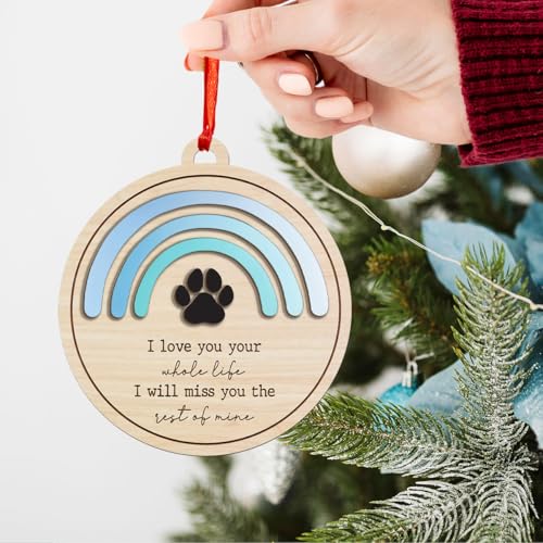 Paw Print Ornament for Dogs & Cats - Personalized Pet Memorial Gift