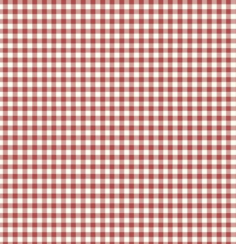 Self-Adhesive Red Plaid Shelf Liner Roll - 17.7x117 Inches
