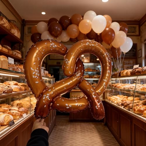 Jumbo Pretzel Bites Foil Balloons - Set of 2 for Oktoberfest & Parties