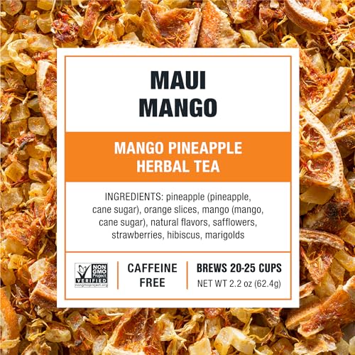 Tiesta Tea Maui Mango Loose Leaf Herbal Tea - 25 Cups, 6 Pack Pouch