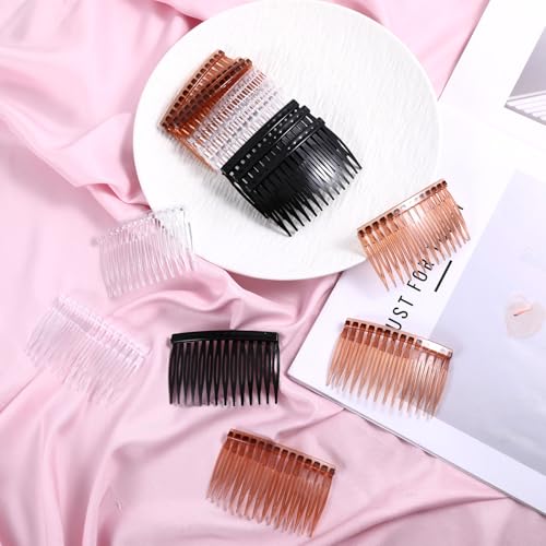 Vin Beauty 24 Pcs Plastic Hair Side Combs 14-Tooth French Twist Combs