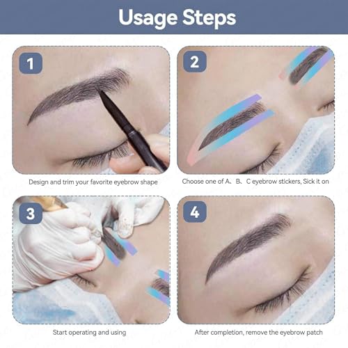 Airbrush Eyebrow Shaping Stencils Stickers Tint Tape Guides