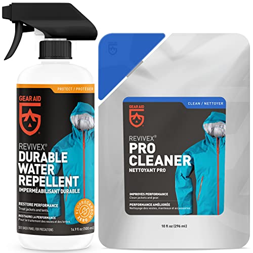 GEAR AID Revivex Outerwear Care Kit: Pro Cleaner & 16.9 oz DWR Spray