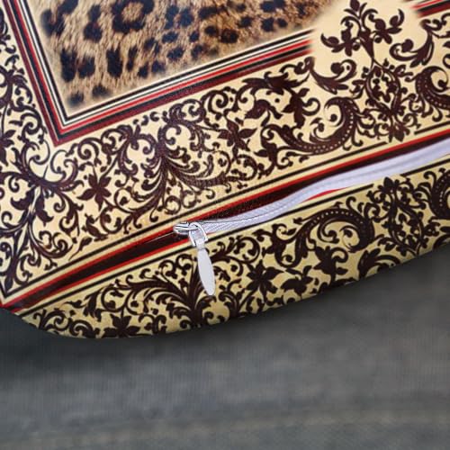 Emvency Leopard Print Throw Pillow Cover, 26 x 26 Inch