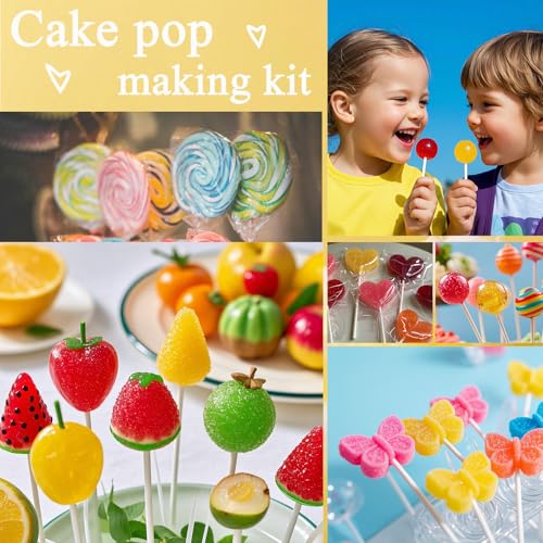4-Inch Gold Lollipop Sticks Set with Bags & Ties - 100 Pcs