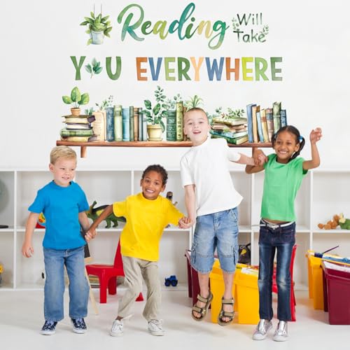 Greenery Inspirational Reading Wall Decals - 2Pcs Large Stickers