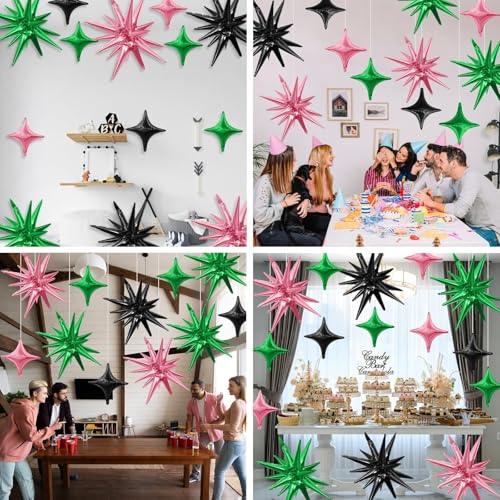 Adorely Star Balloons Set - 6pcs 22" & 10pcs 10" for Parties