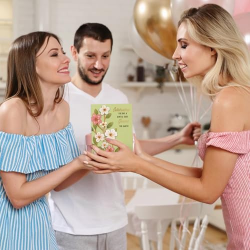 FLYAB Floral Birthday Card for Women with Envelope - 5.5"x8"