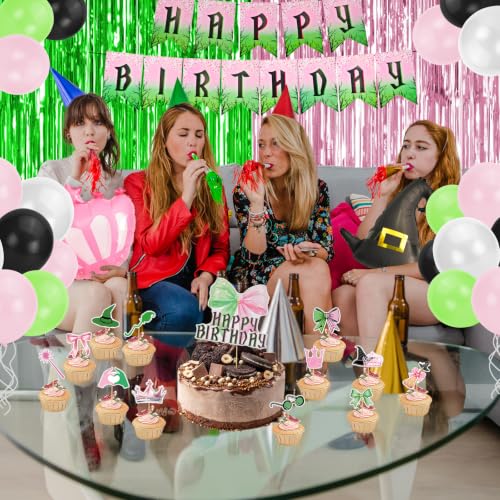 Witch Musical Theatre Birthday Party Decorations Set - Pink & Green