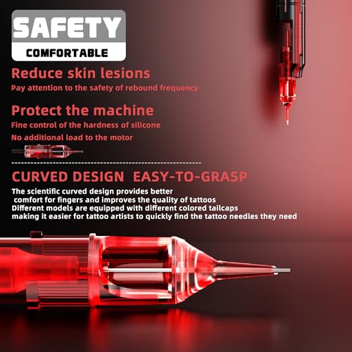 Troytatu 5RS Tattoo Cartridge Needles #12 Round Shader 20PCS