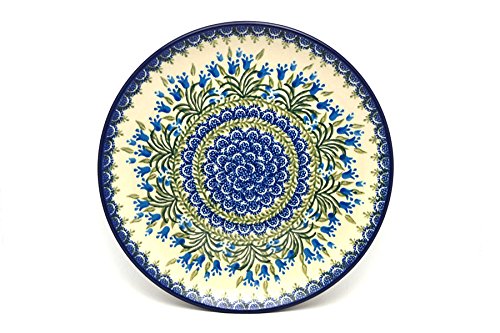 Polish Pottery Plate - 10" Dinner - Blue Bells