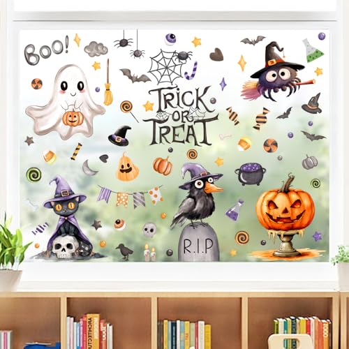 Heirloom Haven 6 Sheets Halloween Ghost Window Clings Halloween Decoration