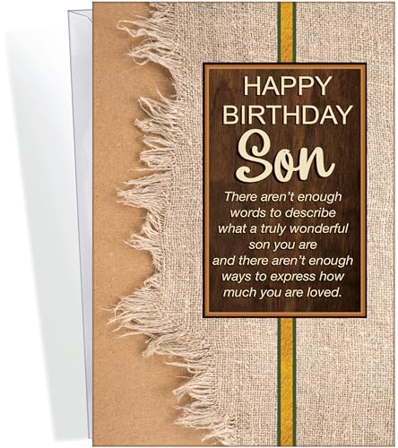 Happy Birthday Son Card - American-Made, Masculine Design