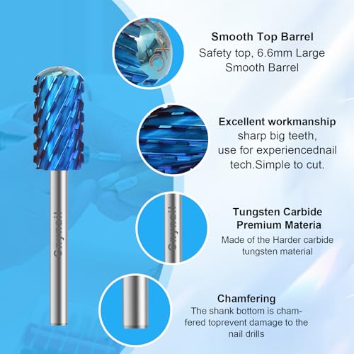 Cnynail 3/32" Tungsten Carbide Safety Nail Drill Bit - Smooth Barrel