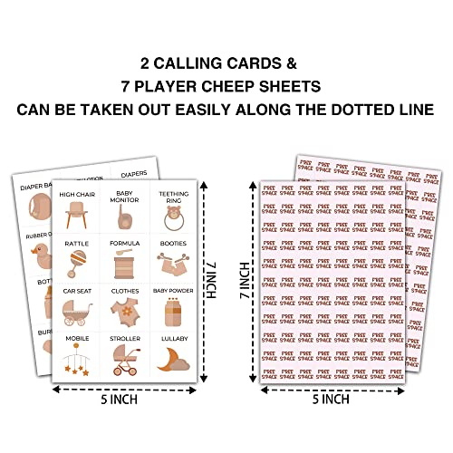 Baby Shower Bingo Game Cards - Bear Balloons Party Activity for 24 Players