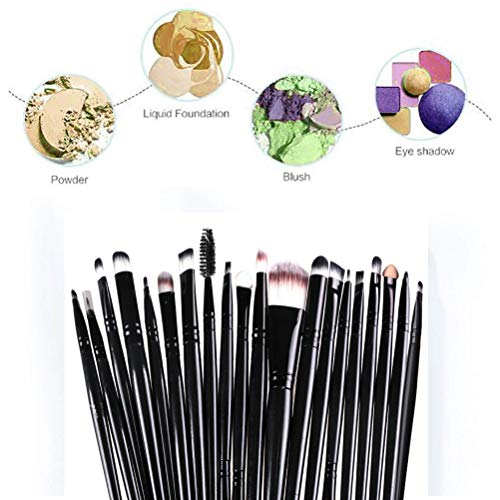 ZHIYE 20-Piece Professional Makeup Brush Set with Travel Case