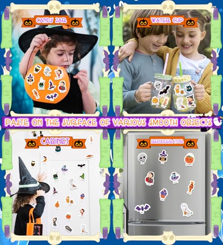 Halloween Sticker Book for Kids - Waterproof Reusable Stickers