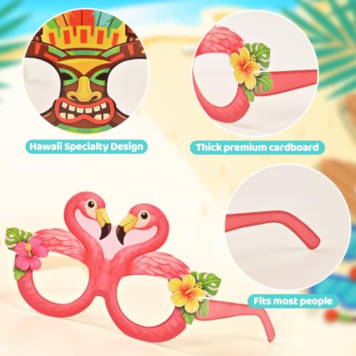32 Pack Hawaiian Luau Party Glasses - Tropical Photo Props