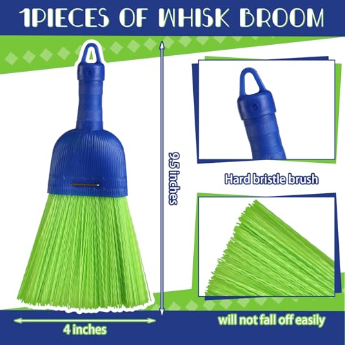 Domensi Hand Whisk Broom - 1 Pcs Poly Fiber Brush for Car Cleaning