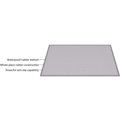 AMOAMI Ultra Thin Bathroom Rugs, Rubber Backed Bath Mats for Bathroom Non Slip, Absorbent Bathroom Mat for Floor, Shower, Sink(16"x24", Grey)