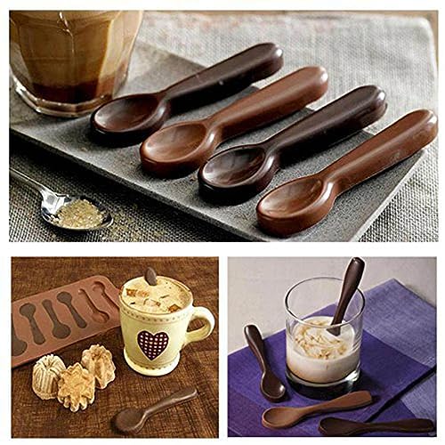 Silicone Spoon-Shaped Chocolate Mold for Cake, Ice, Soap & Candle Decoration - Variation of Spoon