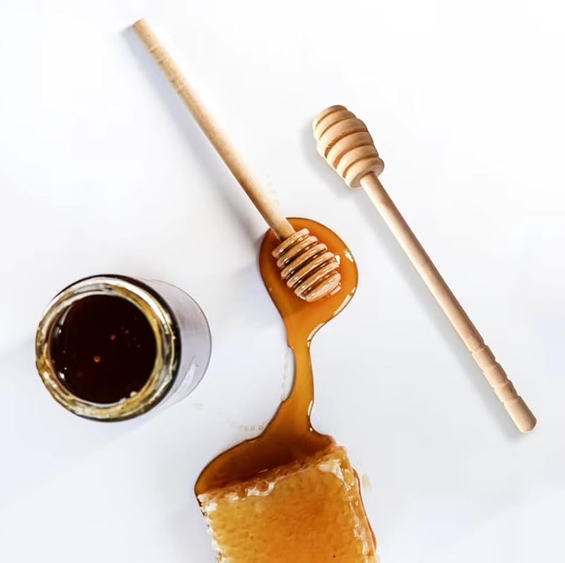 Honey Dipper Stick with Long Handle - Premium Dessert Spoon