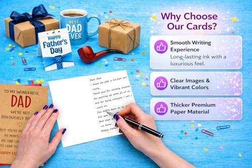 Funny Father's Day Card for Stepdad - 5.5"x8" Humorous Gift