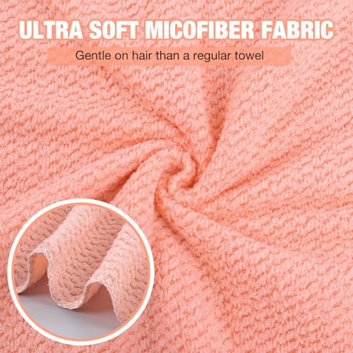 Super Absorbent Microfiber Hair Drying Towels - 3 Pack for Curly Hair