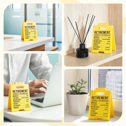 Funny Retirement Weekly Schedule Sign - Perfect Gift for Retirees