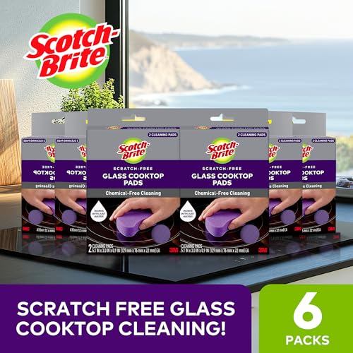Scotch-Brite Scratch-Free Glass Cooktop Cleaning Pads - 12 Pack