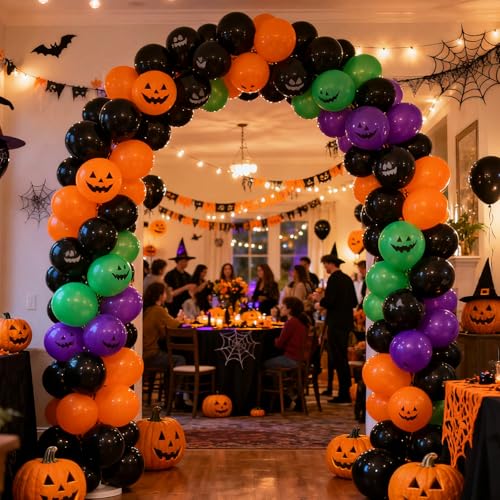 150pcs Black Balloons Kit - Latex Balloons for Parties & Events