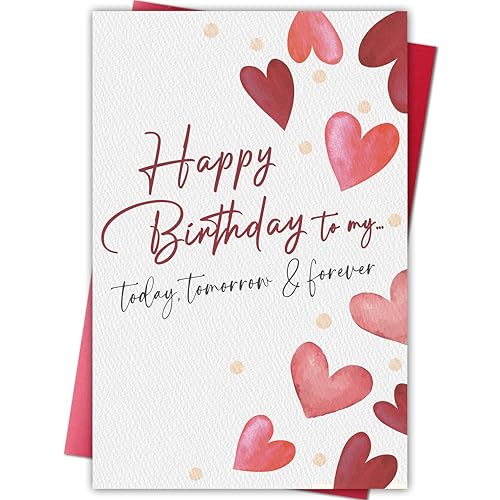 My Forever Happy Birthday Card - Romantic Gift for Husband, Wife, Partner
