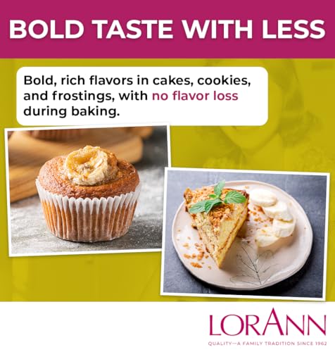 LorAnn Banana Bakery Emulsion - Gluten-Free & Keto-Friendly Flavoring for Cakes, Cookies & Desserts